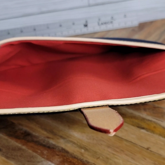 Dooney and Bourke Tablet Case Ipad Cover Padded Protector Navy Blue and Leather - Picture 5 of 11